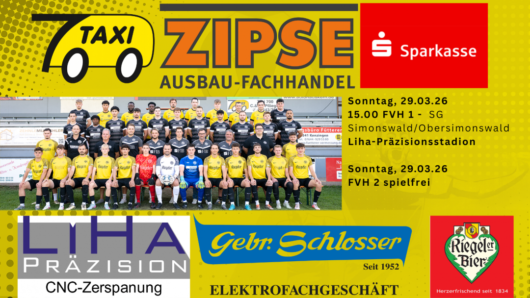 So 29.03.26 15.00 Uhr FVH 1 - SG Simonswald/Obersimonswald Team 2 spielfrei