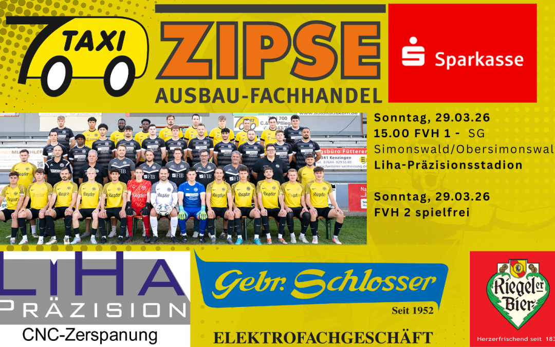 Team 1 mit Heimspiel, Team 2 spielfrei